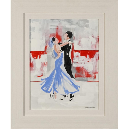 220 - Nigel J Greaves - Dance With Me, oil on board, certificate of authenticity verso, mounted and framed... 