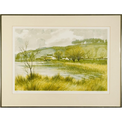 450 - Jeremy King - Esthwaite Water, Cumbria, pencil signed lithograph in colour, limited edition 175/200 ... 