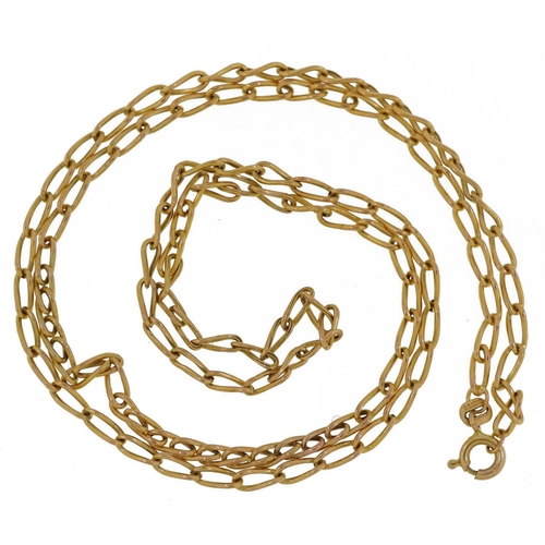 2136 - 9ct gold necklace, 60cm in length, 3.5g