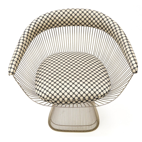 1015 - Warren Platner for Knoll, vintage Knoll Platner side chair with geometric upholstered back and seat,... 