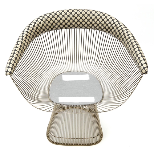 1015 - Warren Platner for Knoll, vintage Knoll Platner side chair with geometric upholstered back and seat,... 