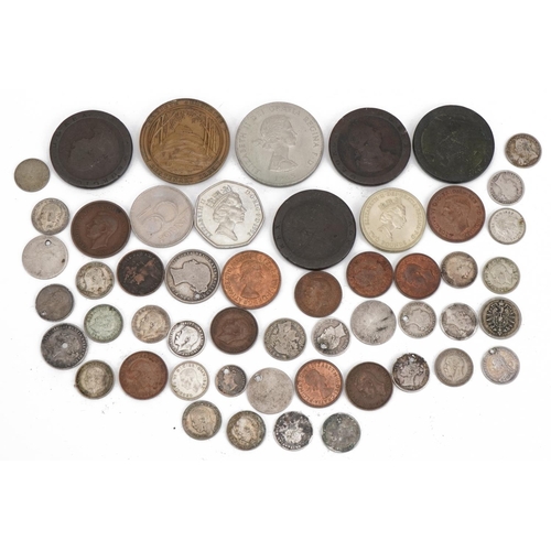 1581 - 18th century and later British and world coinage, some silver, including threepenny bits and pennies