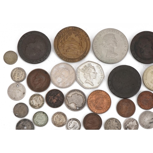 1581 - 18th century and later British and world coinage, some silver, including threepenny bits and pennies