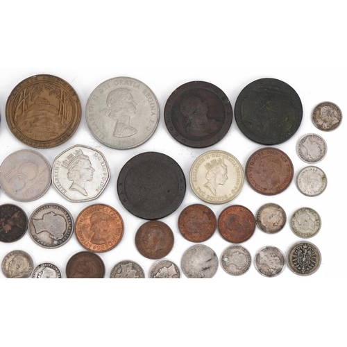 1581 - 18th century and later British and world coinage, some silver, including threepenny bits and pennies