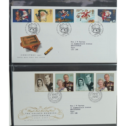 1634 - Collection of British first day covers arranged in an album, approximately one hundred and nineteen