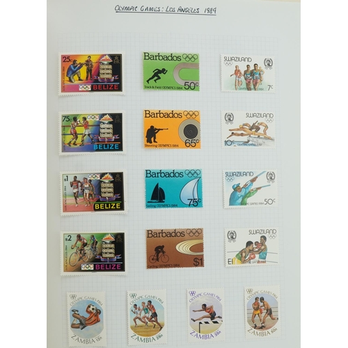 1637 - Collection of 1980's Commonwealth mint or unused stamps arranged in an album