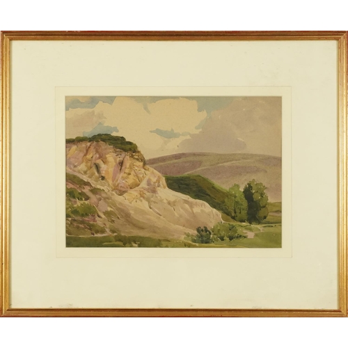 690 - Walter Robert Stewart Acton - Mountainous landscape and panoramic landscape before water, pair of 20... 