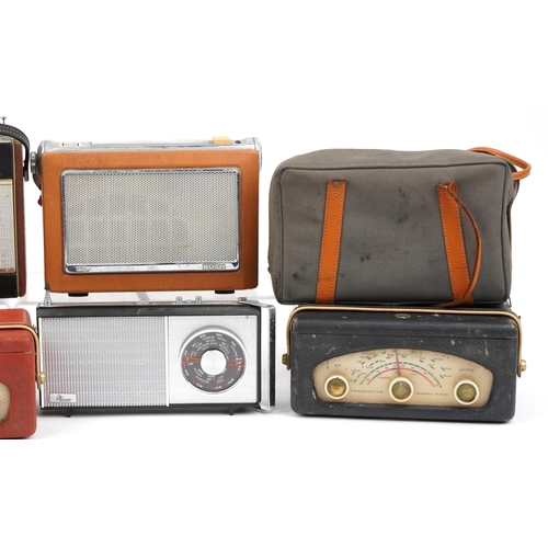 617 - Collection of vintage and later radios including Roberts, Benkson and Bush, the largest 31cm wide