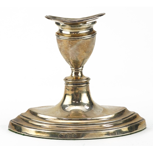 315 - Williams Ltd, Edwardian silver candlestick, Birmingham 1909, 14cm wide, 421.0g