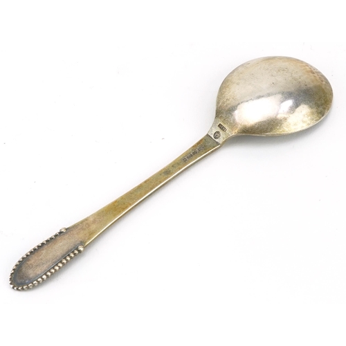 213 - Georg Jensen, Danish 925S silver Kugle pattern compote spoon, 14.5cm in length, 33.0g