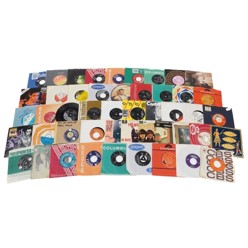 693 - 45 rpm records and The Beatles record case including The Beatles, Jeff Beck, Eddie Cochran and Princ... 