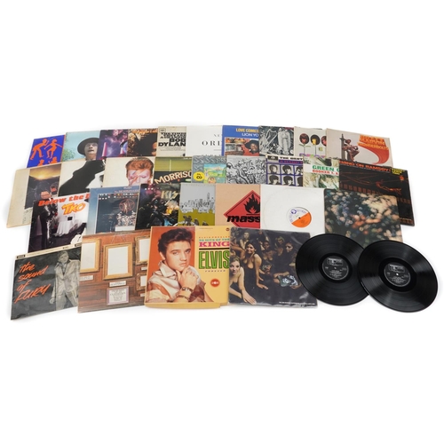 682 - Vinyl LP records including The Jimi Hendrix Experience Electric Ladyland with blue text, Fleetwood M... 