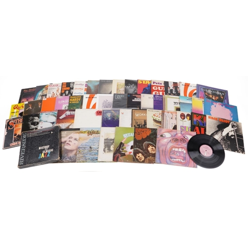 683 - Vinyl LP records including An Observation by King Crimson by Island Records with pink label, Genesis... 