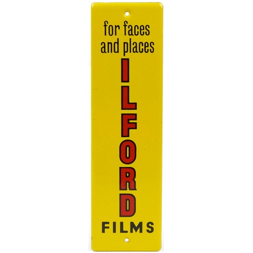 61 - Ilford Films enamel advertising sign, 26.5cm x 8cm