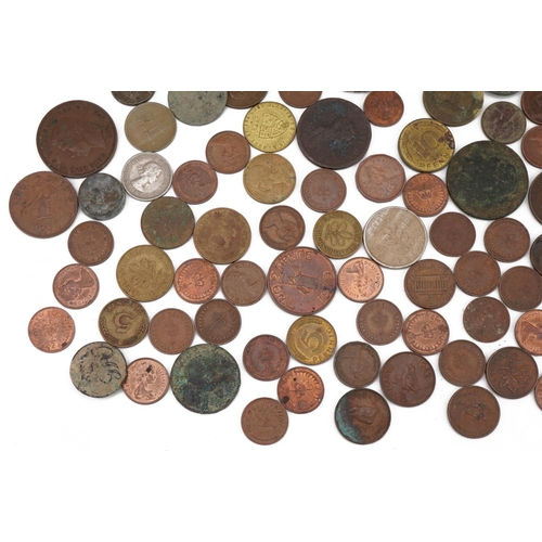 1211 - George III and later British and world coinage including half pennies