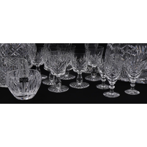 618 - Collection of cut crystal and glassware including Webb Corbet and Stuart, the largest 32.5cm high