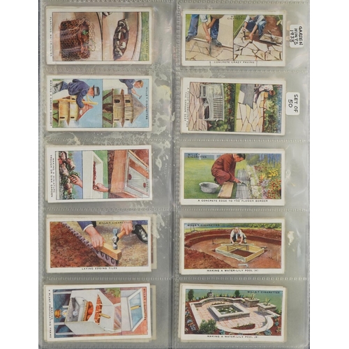 1625 - Collection of cigarette cards arranged in two folders