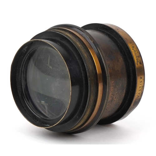 529 - 19th century Aldis Brothers of Birmingham lens, 8.5cm in diameter