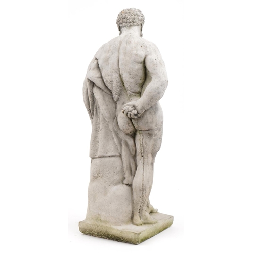 1145 - Stoneware sculpture of Hercules, 60cm high