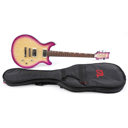 421 - Daisy Rock Elite electric guitar with protective case, 98cm in length