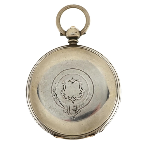 2365 - Thomas Howard, gentlemen's Victorian silver full hunter pocket watch with enamelled dial, the fusee ... 