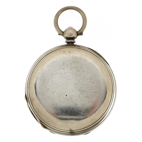 2365 - Thomas Howard, gentlemen's Victorian silver full hunter pocket watch with enamelled dial, the fusee ... 