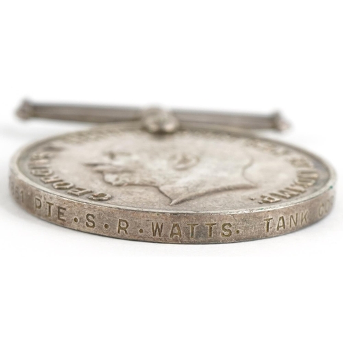 1510 - British military World War I pair awarded to 307661 PTE.S.R.WATTS.TANKCORPS