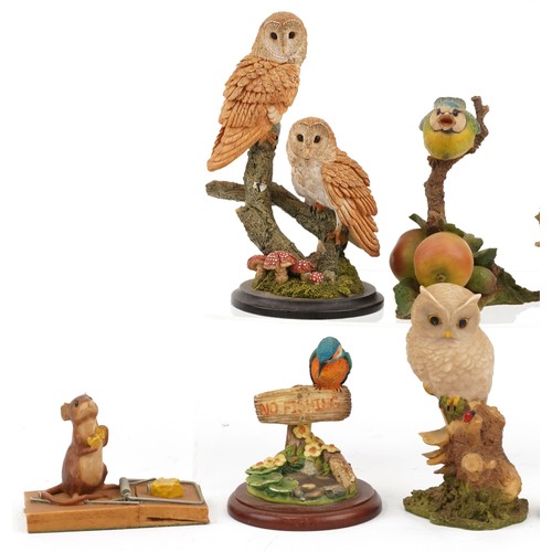 502 - Ten animal figures including Country Artists and Aynsley, the largest 17cm high