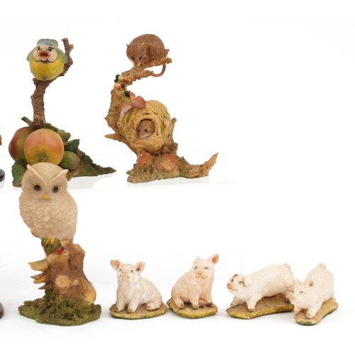 502 - Ten animal figures including Country Artists and Aynsley, the largest 17cm high