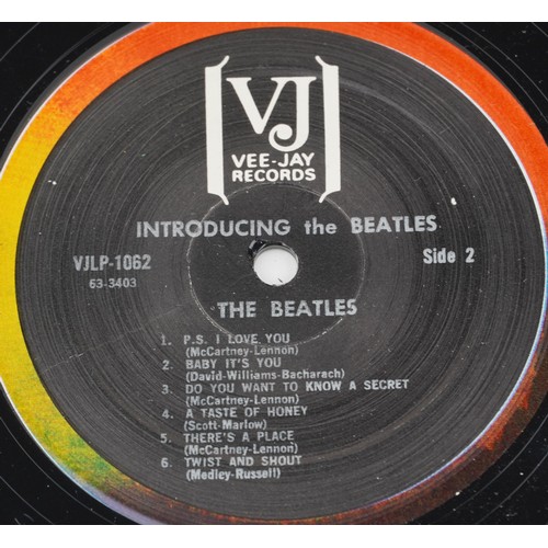 681 - The Beatles Introducing The Beatles vinyl LP bootleg record with error on sleeve and label showing P... 