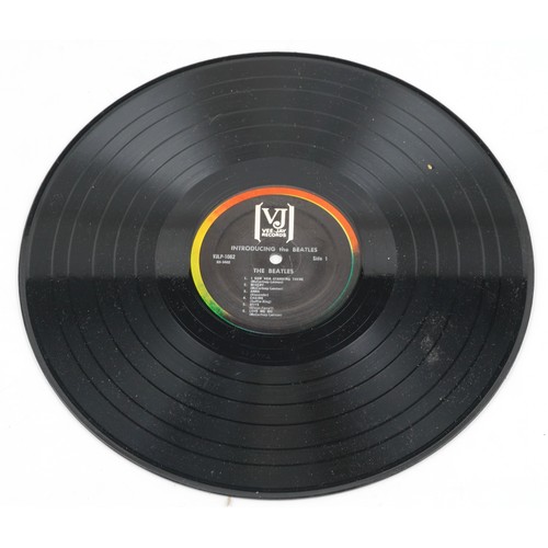 681 - The Beatles Introducing The Beatles vinyl LP bootleg record with error on sleeve and label showing P... 