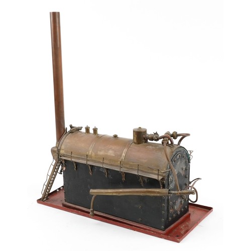 1378 - Large scratch built traction boiler with funnel, 52cm in length