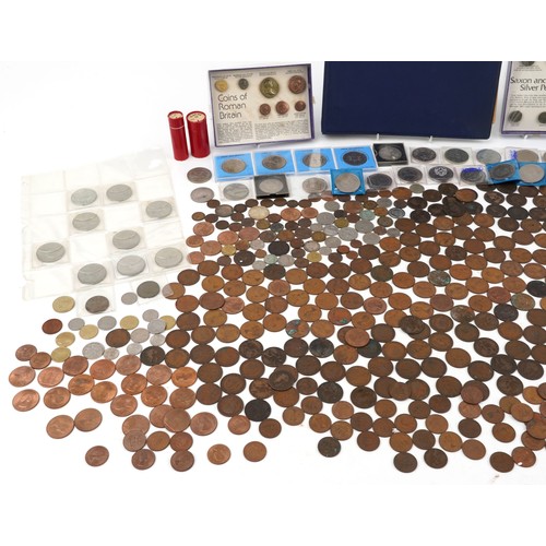 1595 - George III and later British and world coinage including tokens, pennies and shillings