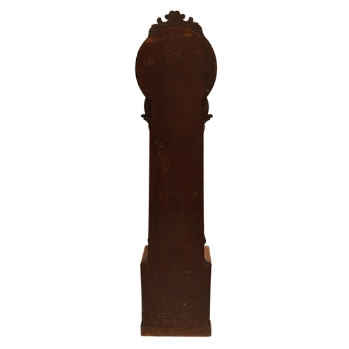 1003 - Scottish mahogany longcase clock with brass dial inscribed Grant, Stirling with Roman numerals, 208c... 