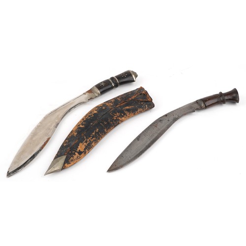 1559 - Two military interest Gurkha's kukri knives, the largest 44cm in length