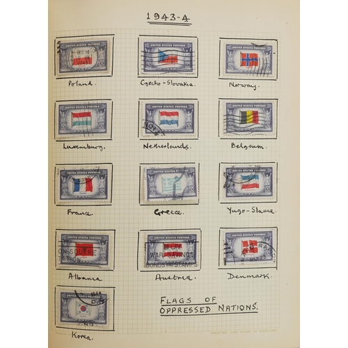 1632A - Collection of 19th century and later stamps arranged in an album, predominantly America and Australi... 