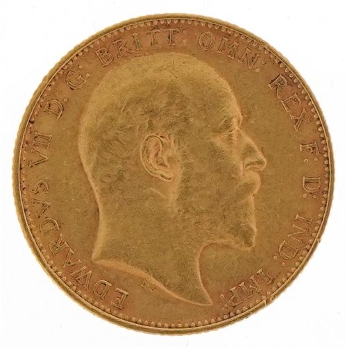 36 - Edward VII 1908 gold sovereign, Melbourne mint - this lot is sold without buyer’s premium, the hamme... 