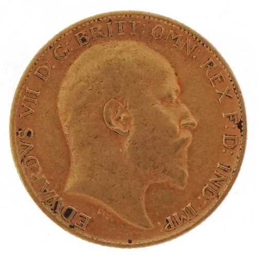 9 - Edward VII 1902 gold half sovereign - this lot is sold without buyer’s premium, the hammer price is ... 