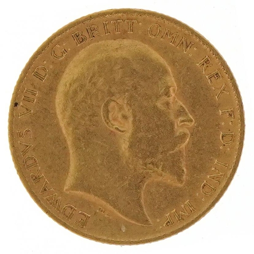 22 - Edward VII 1905 gold half sovereign - this lot is sold without buyer’s premium, the hammer price is ... 
