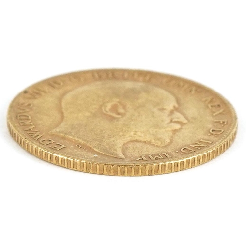 22 - Edward VII 1905 gold half sovereign - this lot is sold without buyer’s premium, the hammer price is ... 