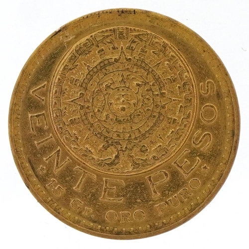 3 - Mexican 1959 twenty pesos gold coin - this lot is sold without buyer’s premium, the hammer price is ... 