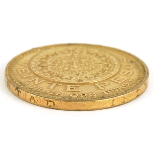 3 - Mexican 1959 twenty pesos gold coin - this lot is sold without buyer’s premium, the hammer price is ... 