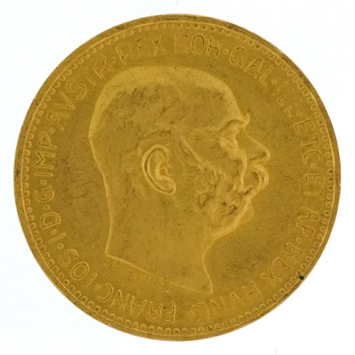 39 - Franz Joseph I Austrian 1915 twenty corona gold coin - this lot is sold without buyer’s premium, the... 