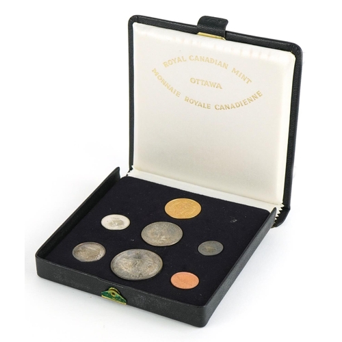 149 - The Royal Canadian Mint 1867- 1967 seven coin proof set with fitted case including Elizabeth II 1967... 
