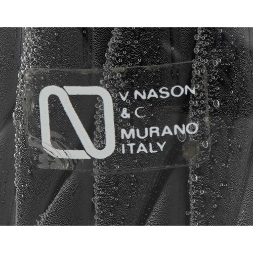 478 - V Nason, Murano glass sculpture in the form of a stylised horse head, V Nason & C Murano Italy label... 