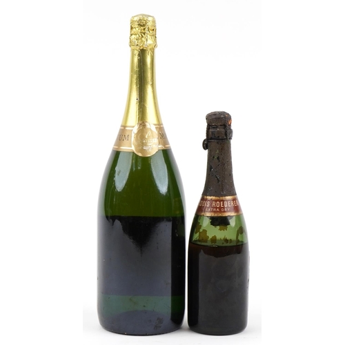 34 - Two bottles of vintage and later Champagne comprising half bottle of 1921 Louise Rodier Extra Dry an... 