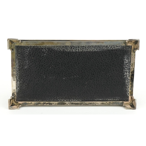 436 - W H Manton Ltd, Art Deco style rectangular silver cigar box with engraved Eastbourne Gazette present... 