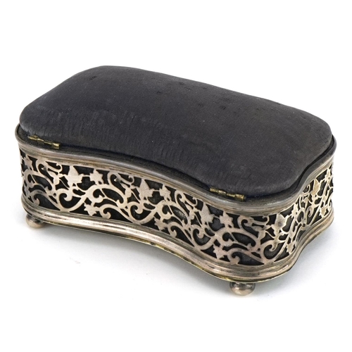 438 - Cornelius Desormeaux Saunders & James Francis Hollings Shephard, Edwardian silver jewellery box with... 