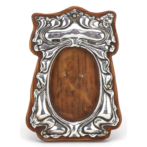 114 - Cornelius Desormeaux Saunders & James Francis Hollings Shephard Art Nouveau silver easel photo frame... 