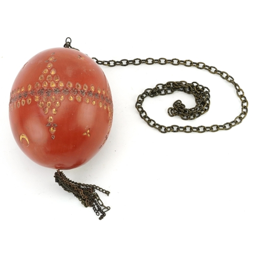 282 - Turkish Ottoman Tophane hanging ball, 13.5cm high